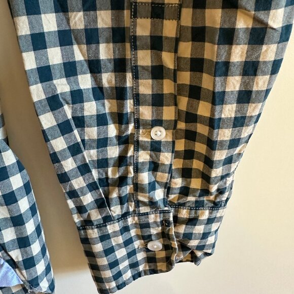 J Crew Button-Down Dress Shirt (Forest Green x Cream) - Picture 5 of 9